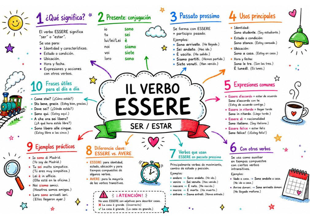 Mapa mental: italiano esencial